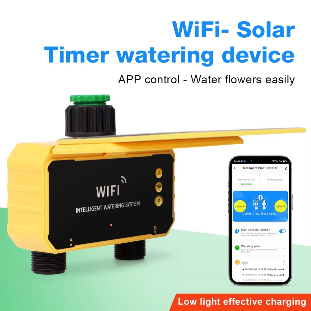 Smart Garden Tap Timer - 1/2 Uitgangen WIFI Zonne-irrigatie Timer Controller