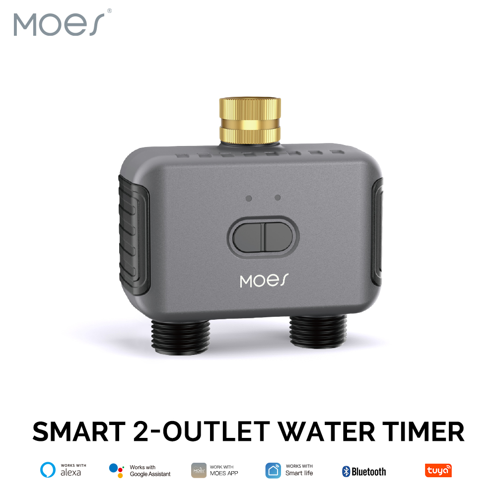 Smart Garden Tap Timer - Moes Bluetooth Smart 2-weg Waterklep, Tuinsproeier,