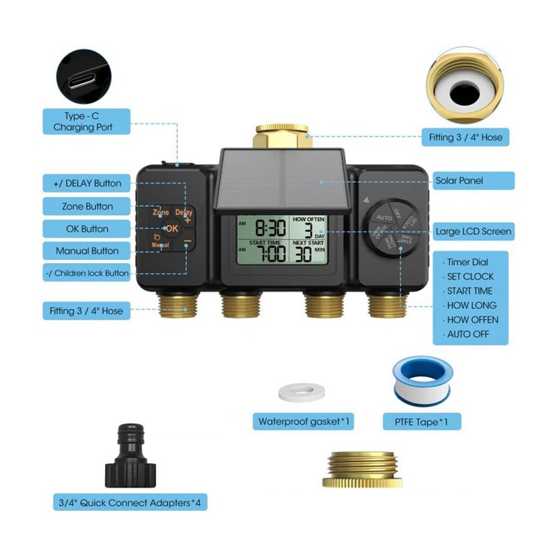 ABYN-Solar Irrigatietimer Auto - Smart Garden Tap Timer recensie en prijs