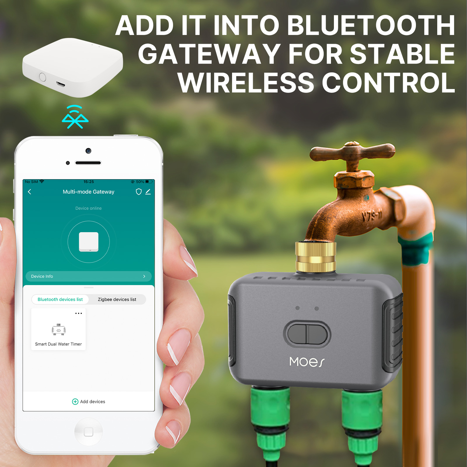Moes Bluetooth Smart 2-weg Wat - Smart Garden Tap Timer recensie en prijs